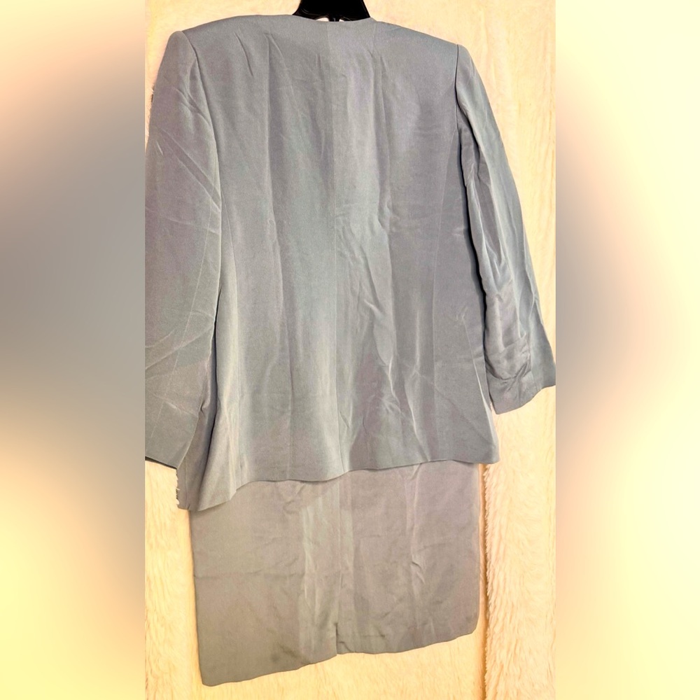 Vintage Barrie Pace LTD Silk 2-Piece Dress & Jacket Set — Size 14 - Picture 4 of 4